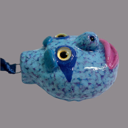 Whimsical Quirky Face Ornament Handmade Clay