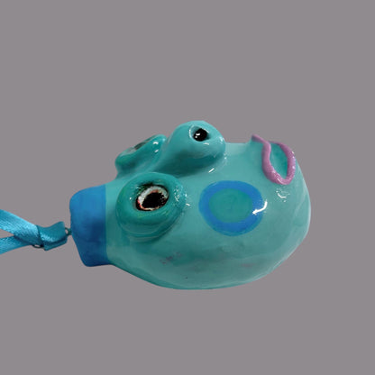 Whimsical Quirky Face Ornament Handmade Clay