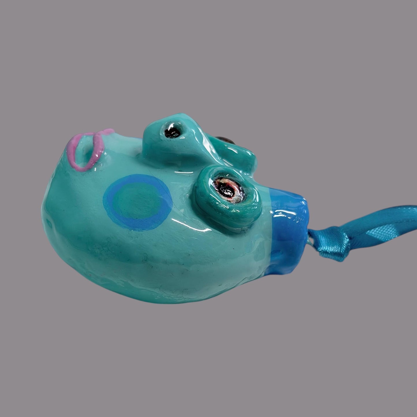 Whimsical Quirky Face Ornament Handmade Clay