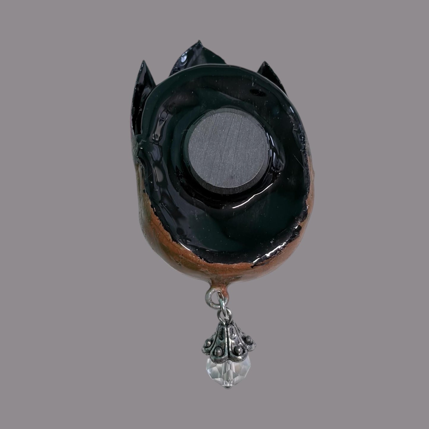 Handpainted Monster Fridge Magnet: Crowned Creepling Fae Goblin