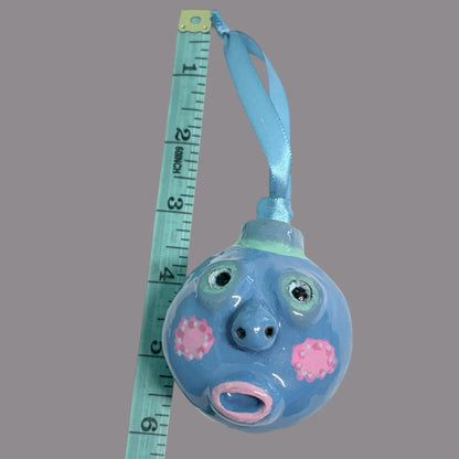Whimsical Quirky Face Ornament Handmade Clay