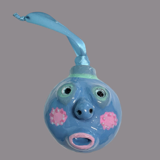 Whimsical Quirky Face Ornament Handmade Clay