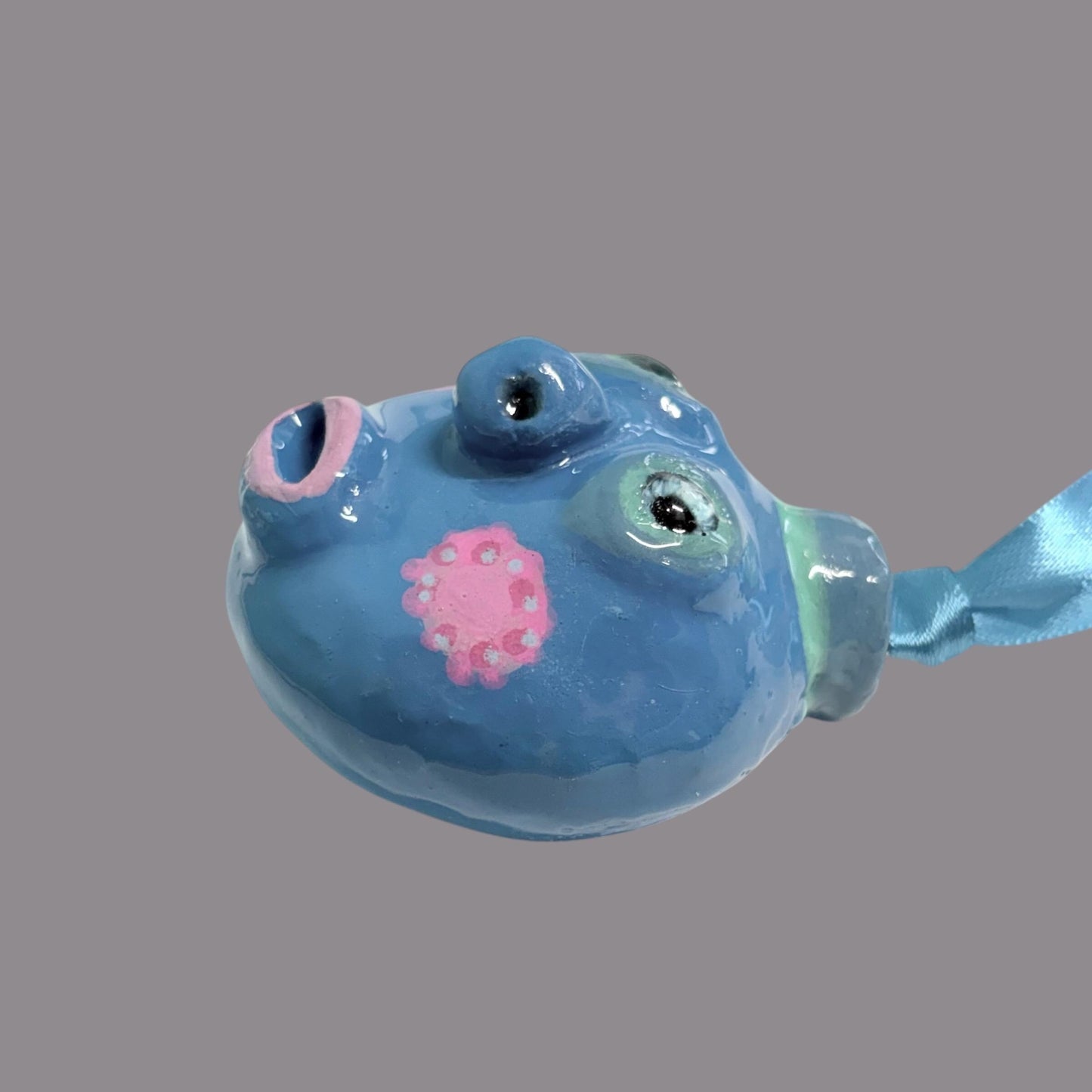 Whimsical Quirky Face Ornament Handmade Clay