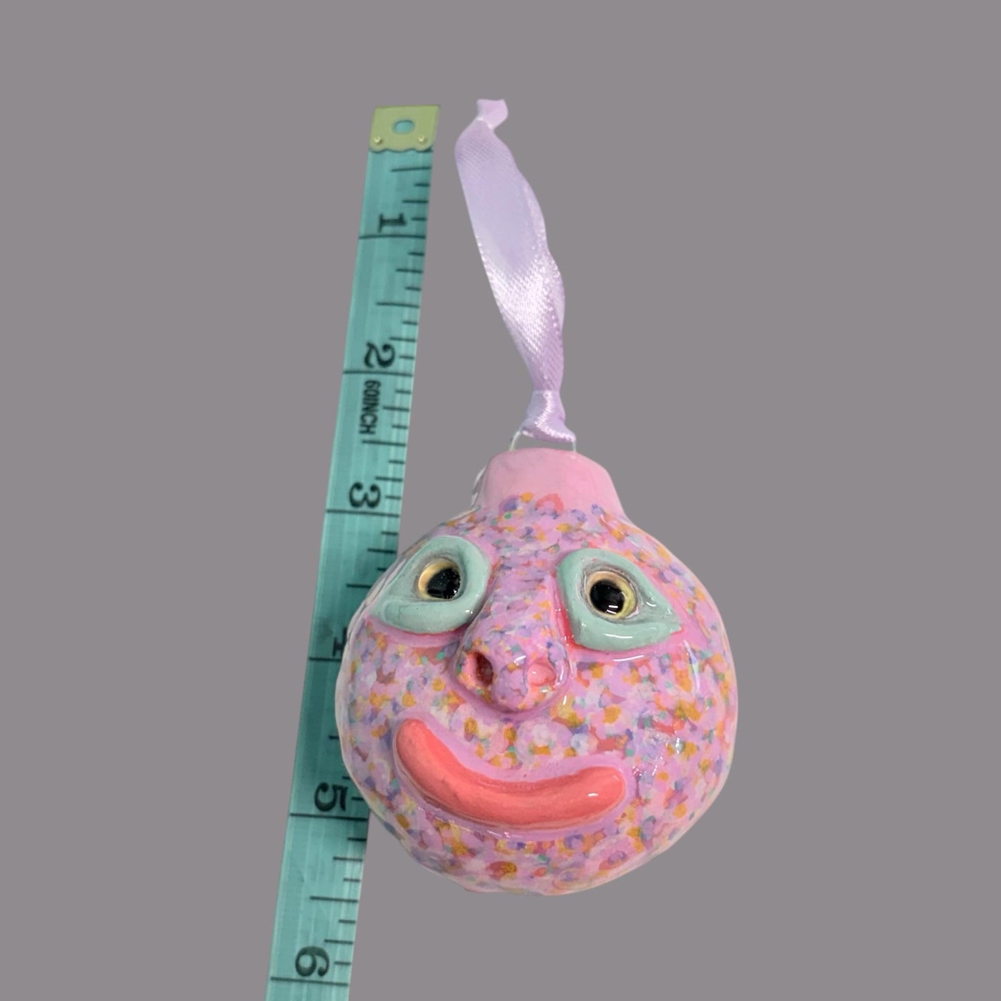 Whimsical Quirky Face Ornament Handmade Clay