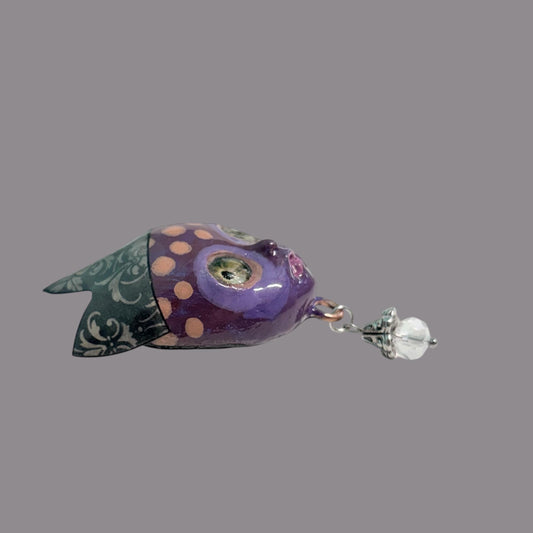 Handpainted Monster Fridge Magnet: Crowned Fae Goblin Kitchen Decor