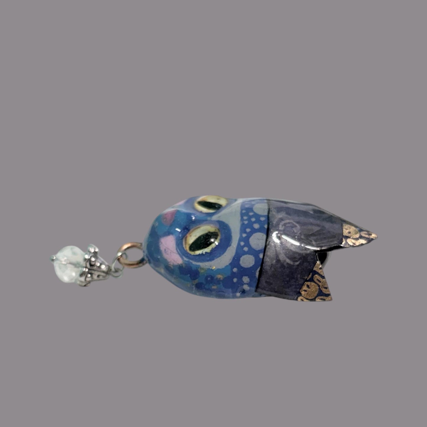 Handpainted Monster Fridge Magnet: Crowned Creepling Fae Goblin