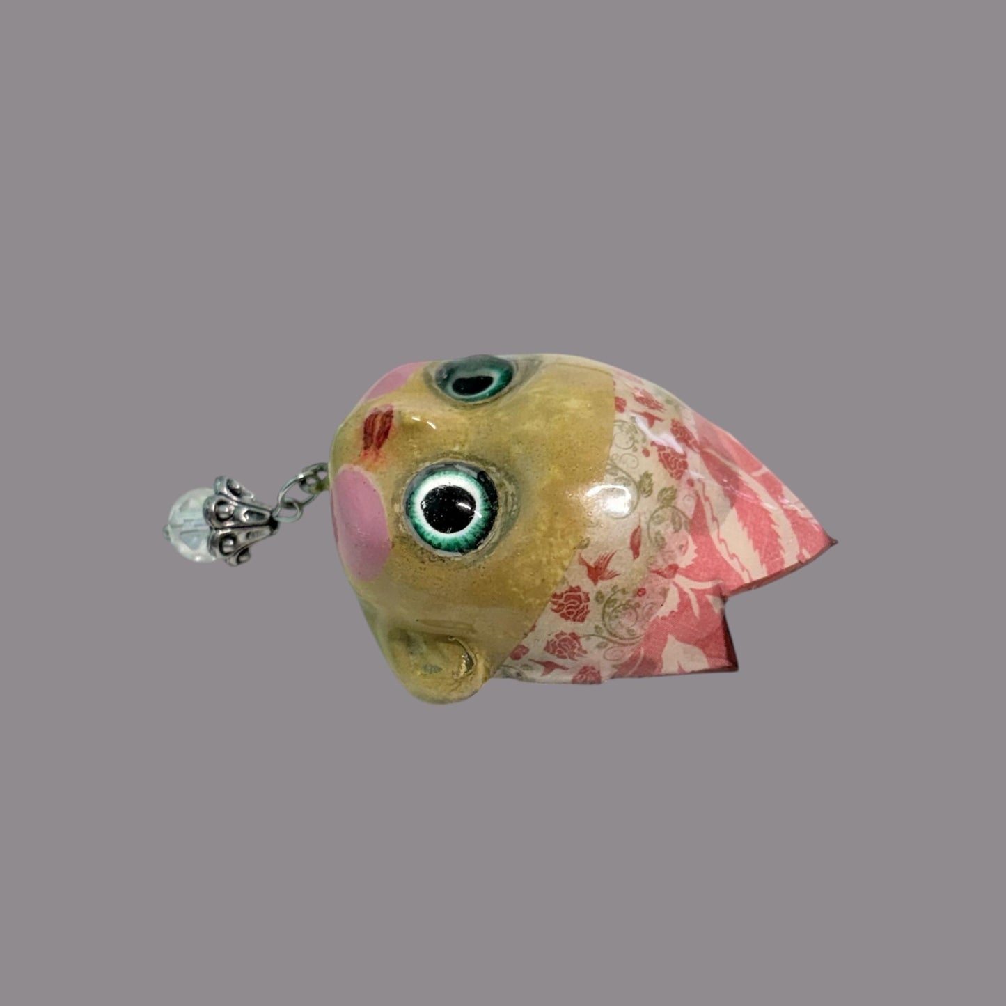 Handpainted Monster Fridge Magnet: Crowned Creepling Fae Goblin