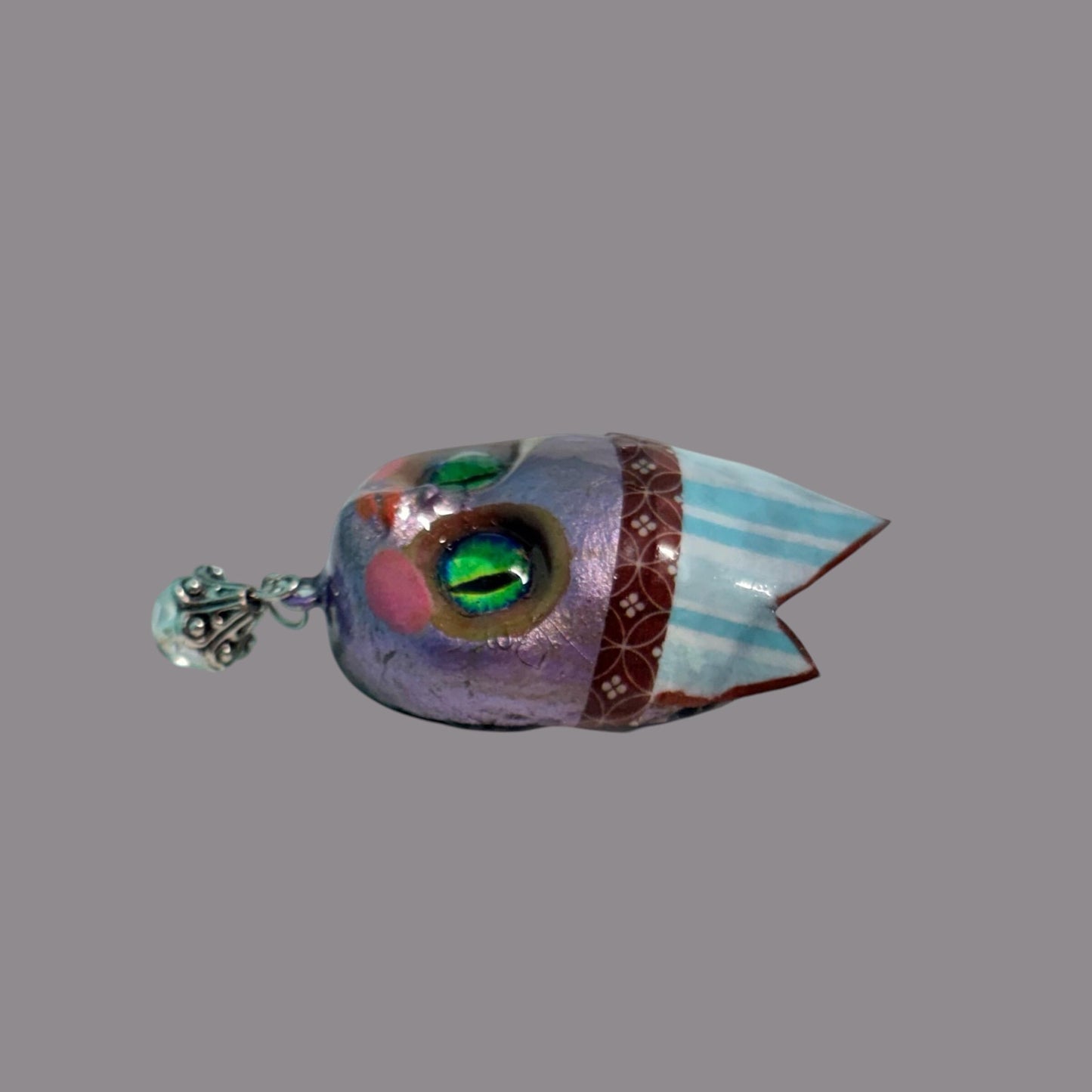 Handpainted Monster Fridge Magnet: Crowned Creepling Fae Goblin