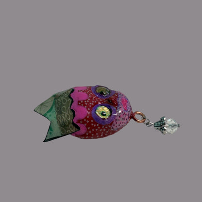 Handpainted Monster Fridge Magnet: Crowned Creepling Fae Goblin