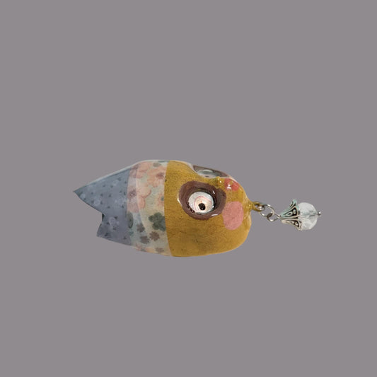 Handpainted Monster Fridge Magnet: Crowned Creepling Fae Goblin