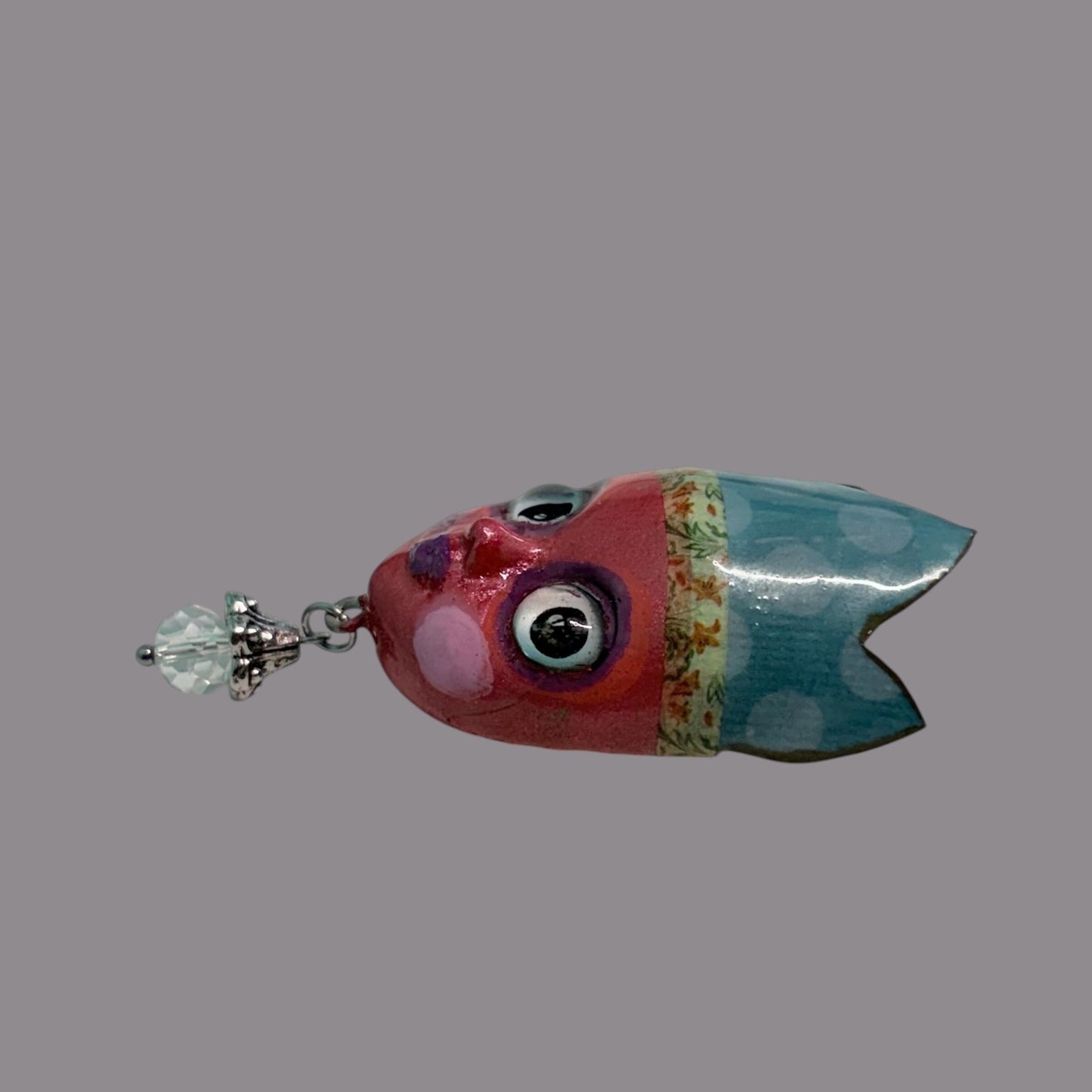 Handpainted Monster Fridge Magnet: Crowned Creepling Fae Goblin