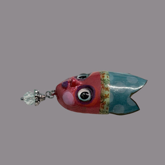 Handpainted Monster Fridge Magnet: Crowned Creepling Fae Goblin