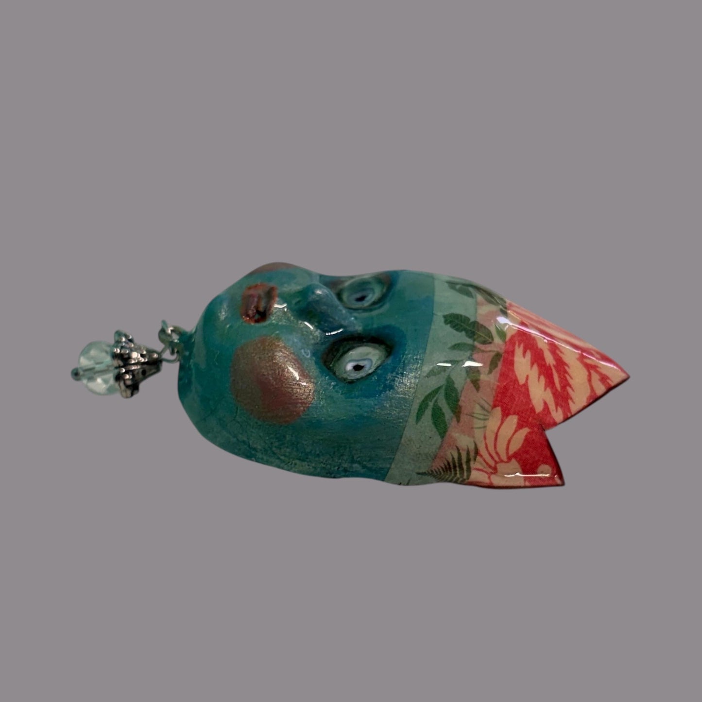 Handpainted Monster Fridge Magnet: Crowned Creepling Fae Goblin