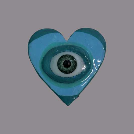 Handmade Creepling Heart Magnet: Quirky One-Eyed Sculpture, Collectible Gift  Monster