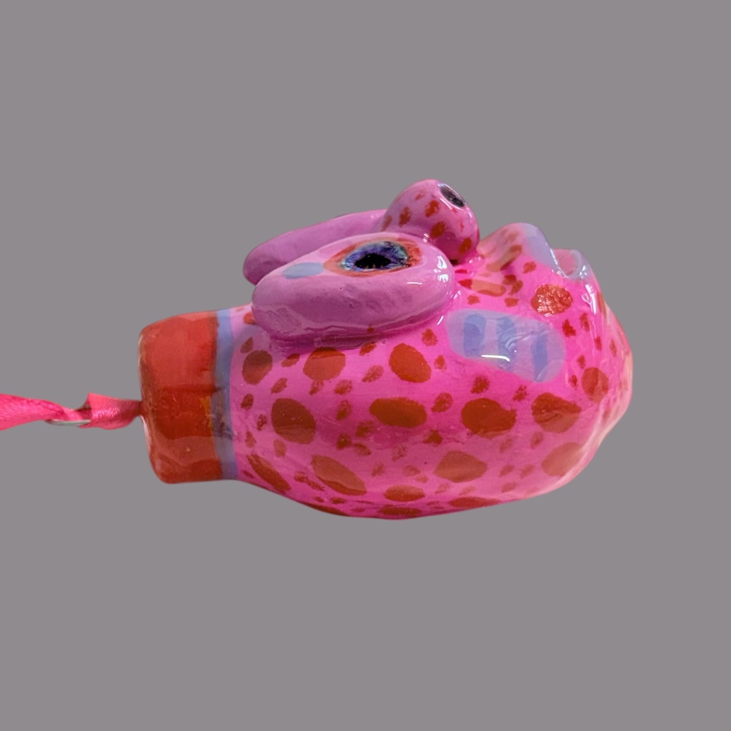 Whimsical Quirky Face Ornament Handmade Clay