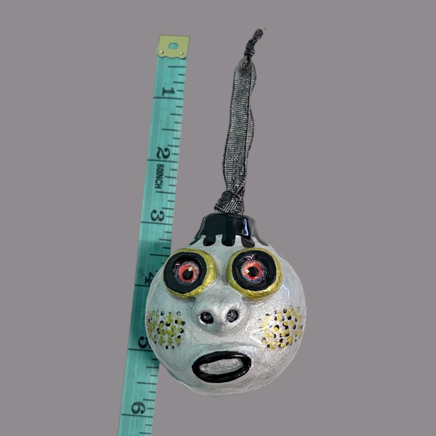 Whimsical Quirky Face Ornament Handmade Clay