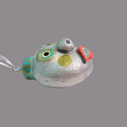 Whimsical Quirky Face Ornament Handmade Clay