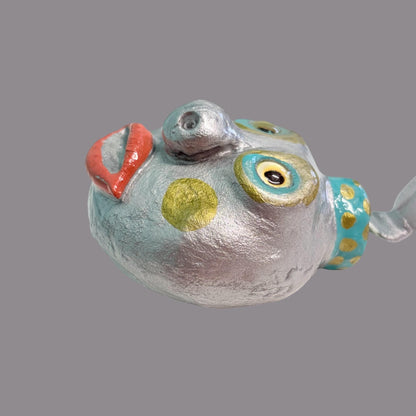 Whimsical Quirky Face Ornament Handmade Clay
