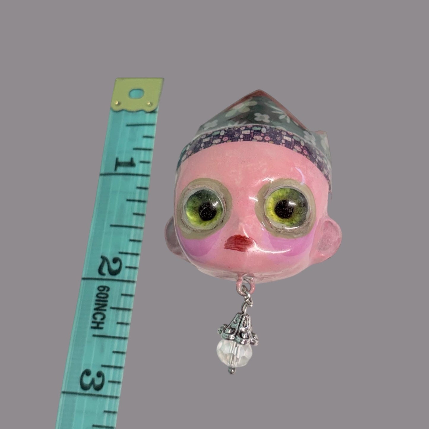 Handpainted Monster Fridge Magnet: Crowned Creepling Fae Goblin