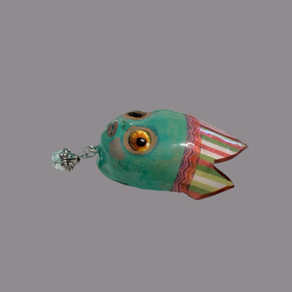Handpainted Monster Fridge Magnet: Crowned Creepling Fae Goblin
