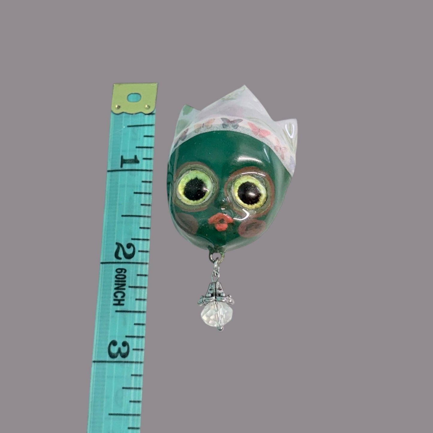 Handpainted Monster Fridge Magnet: Crowned Creepling Fae Goblin