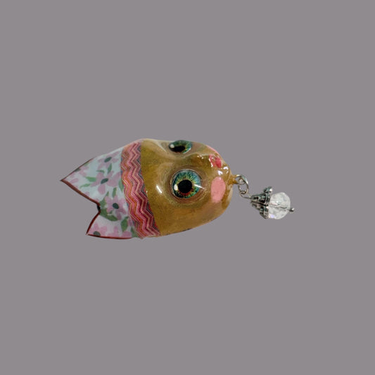 Handpainted Monster Fridge Magnet: Crowned Creepling Fae Goblin