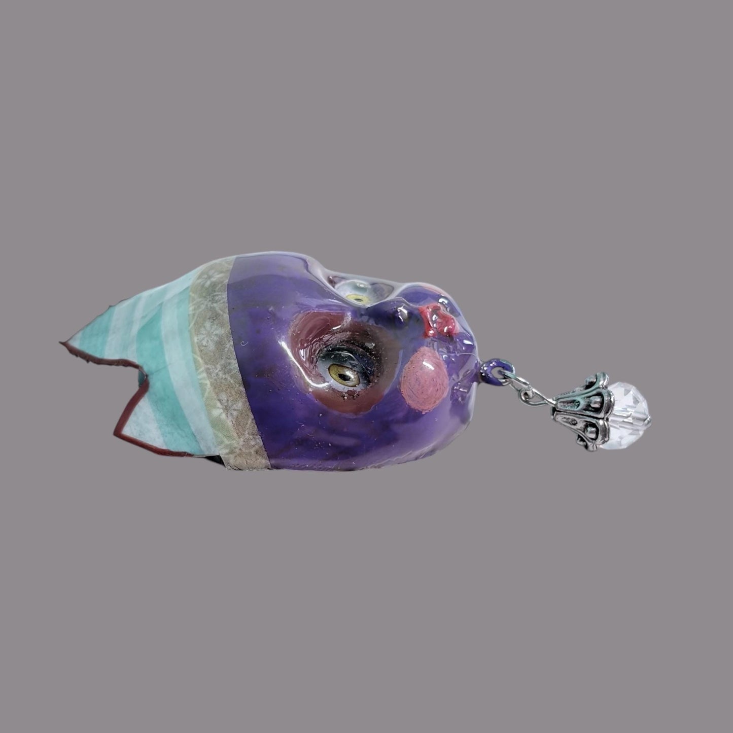 Handpainted Monster Fridge Magnet: Crowned Creepling Fae Goblin