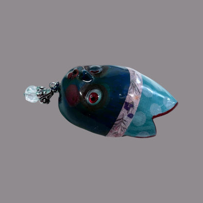 Handpainted Monster Fridge Magnet: Crowned Creepling Fae Goblin