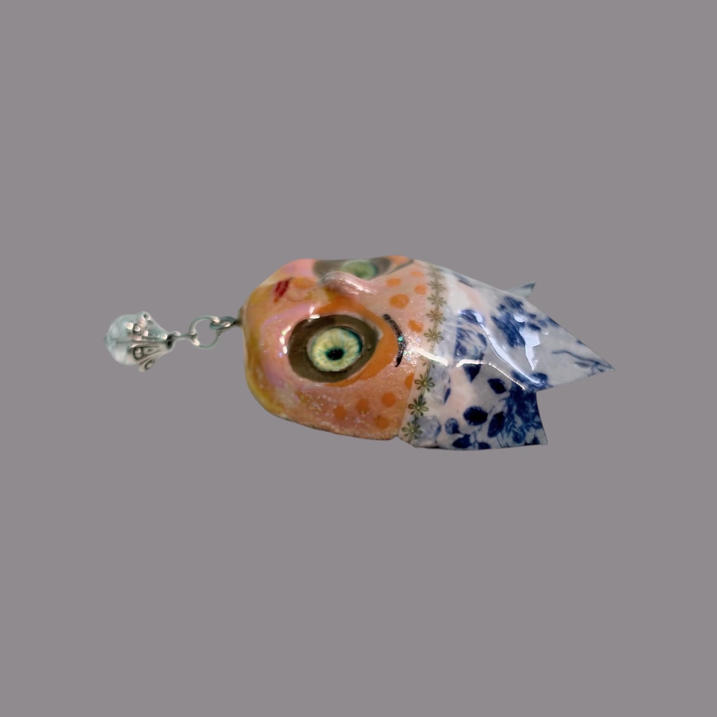 Handpainted Monster Fridge Magnet: Crowned Creepling Fae Goblin
