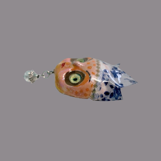 Handpainted Monster Fridge Magnet: Crowned Creepling Fae Goblin