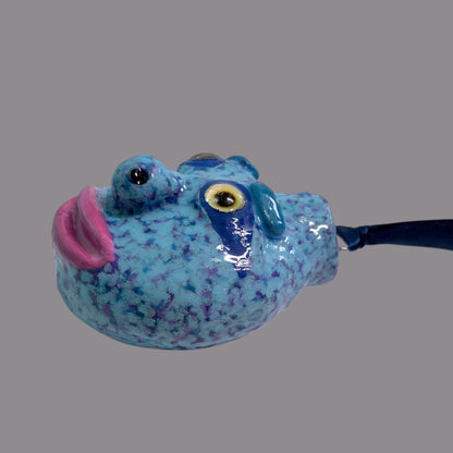 Whimsical Quirky Face Ornament Handmade Clay