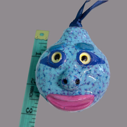 Whimsical Quirky Face Ornament Handmade Clay