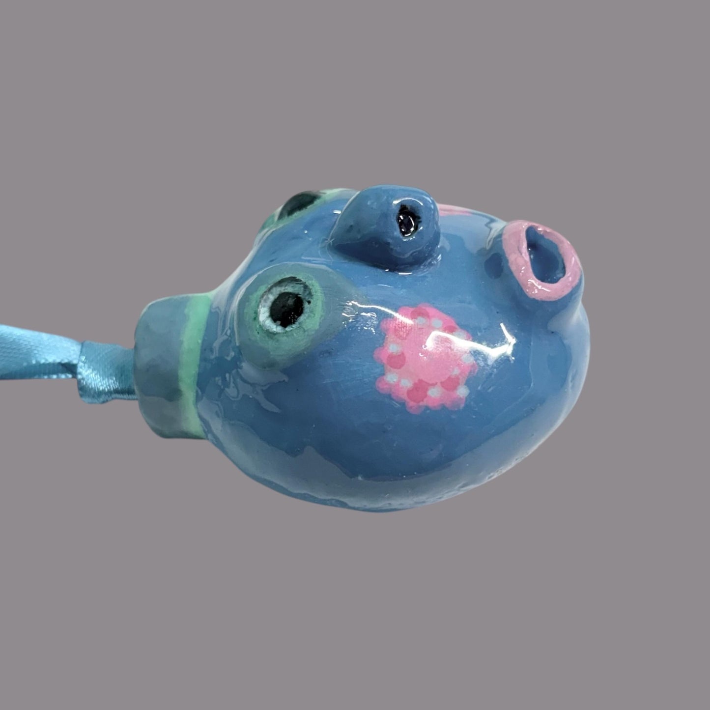 Whimsical Quirky Face Ornament Handmade Clay