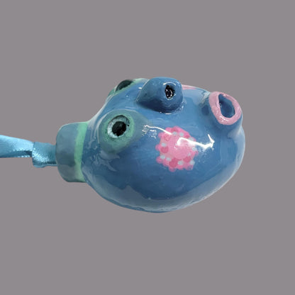 Whimsical Quirky Face Ornament Handmade Clay