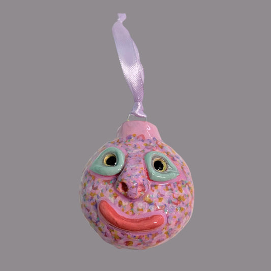 Whimsical Quirky Face Ornament Handmade Clay