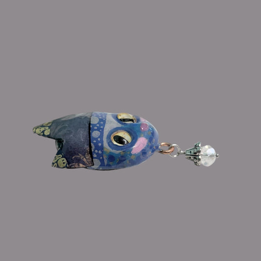 Handpainted Monster Fridge Magnet: Crowned Creepling Fae Goblin