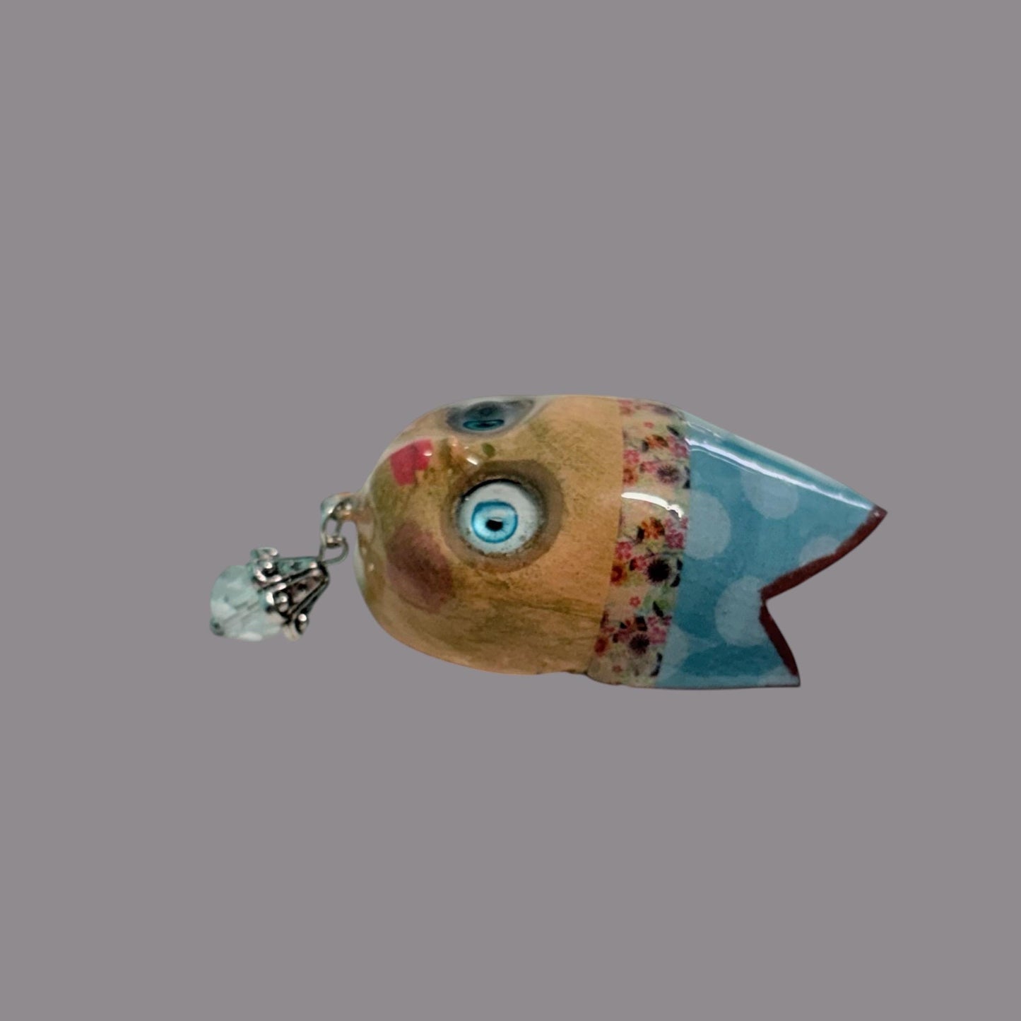 Handpainted Monster Fridge Magnet: Crowned Creepling Fae Goblin