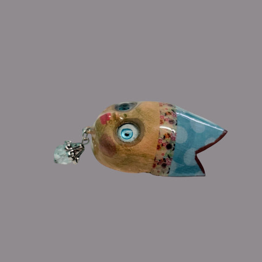 Handpainted Monster Fridge Magnet: Crowned Creepling Fae Goblin