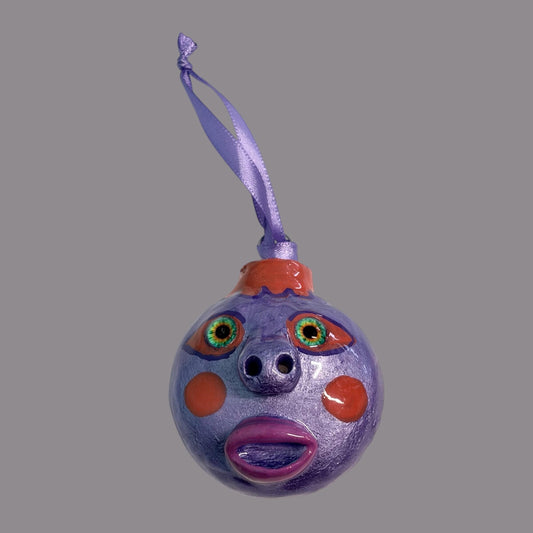 Whimsical Quirky Face Ornament Handmade Clay