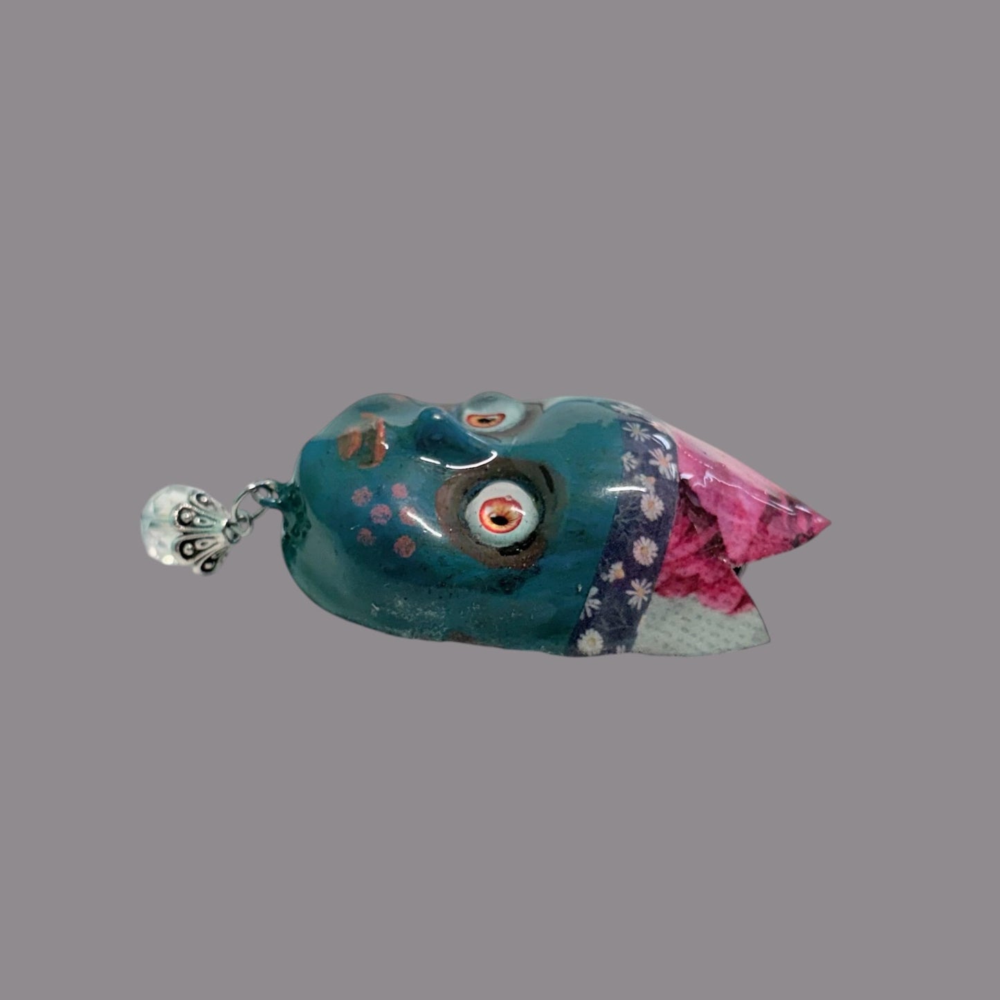 Handpainted Monster Fridge Magnet: Crowned Creepling Fae Goblin