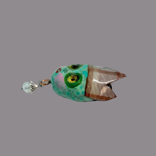 Handpainted Monster Fridge Magnet: Crowned Creepling Fae Goblin