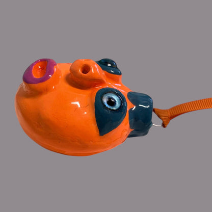 Whimsical Quirky Face Ornament Handmade Clay
