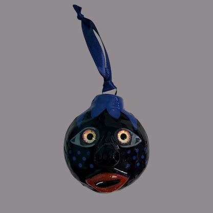 Whimsical Quirky Face Ornament Handmade Clay