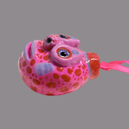 Whimsical Quirky Face Ornament Handmade Clay