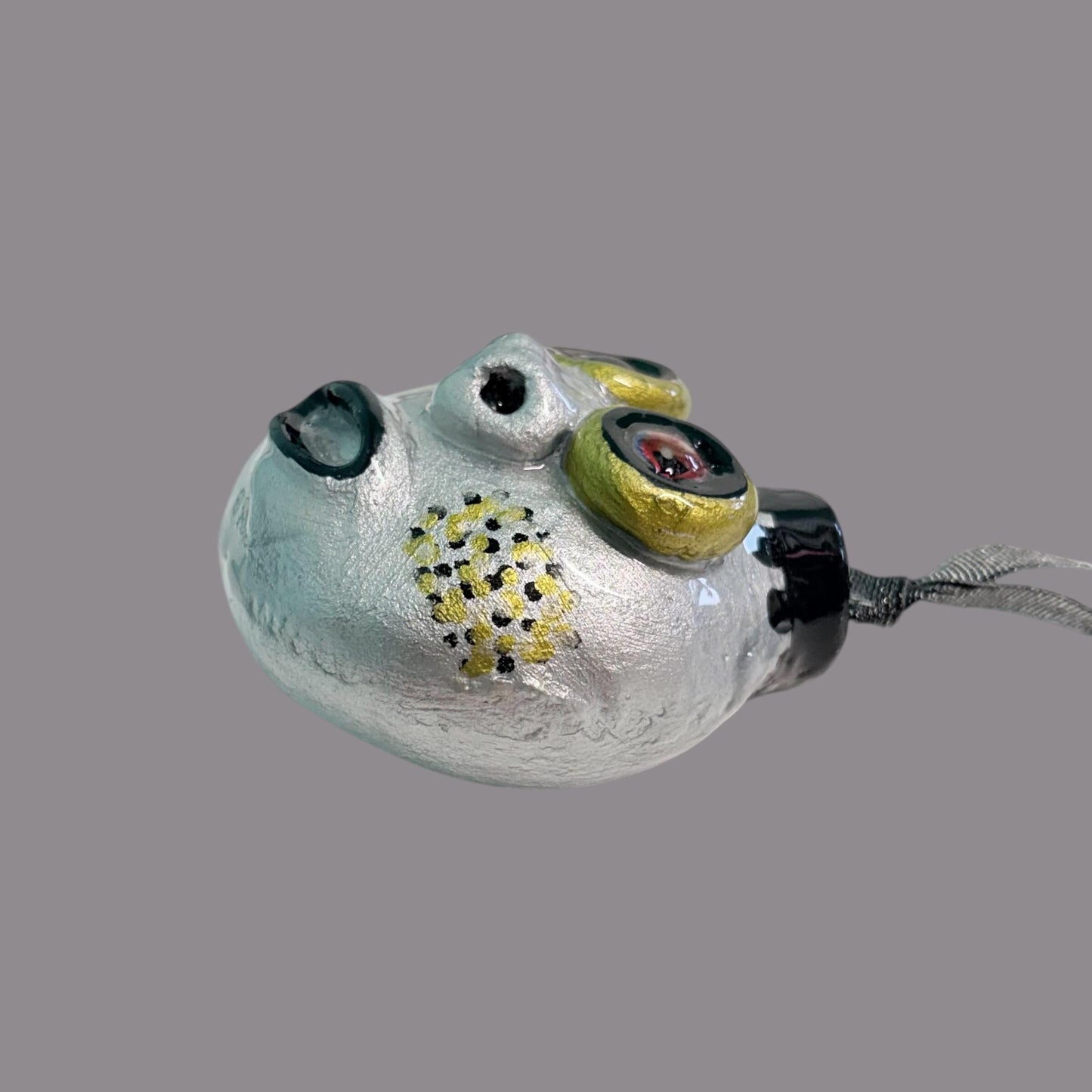 Whimsical Quirky Face Ornament Handmade Clay
