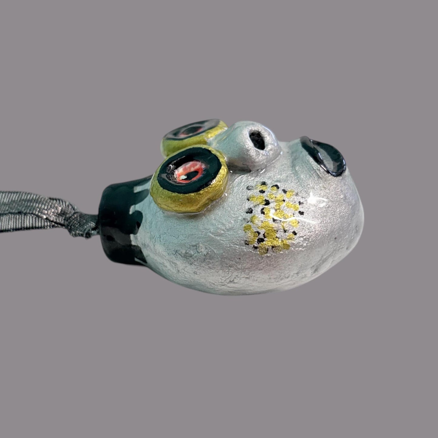 Whimsical Quirky Face Ornament Handmade Clay