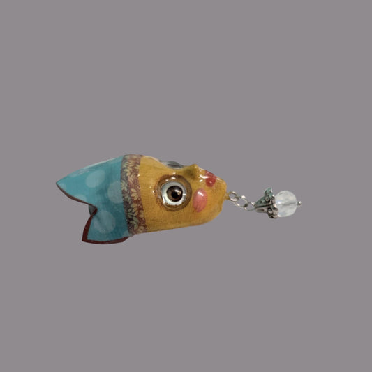 Handpainted Monster Fridge Magnet: Crowned Creepling Fae Goblin