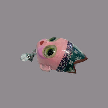 Handpainted Monster Fridge Magnet: Crowned Creepling Fae Goblin