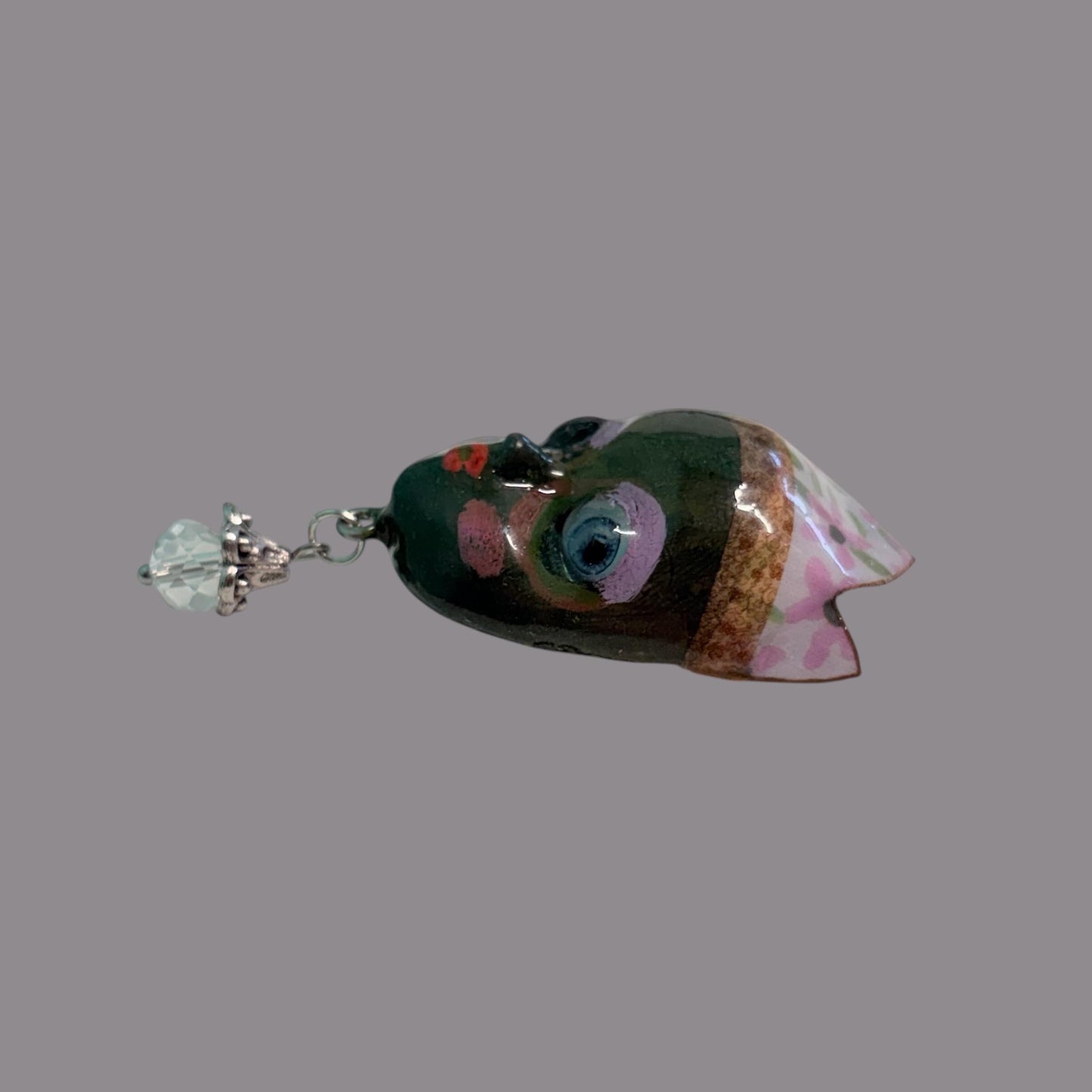 Handpainted Monster Fridge Magnet: Crowned Creepling Fae Goblin