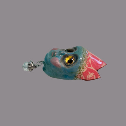 Handpainted Monster Fridge Magnet: Crowned Creepling Fae Goblin